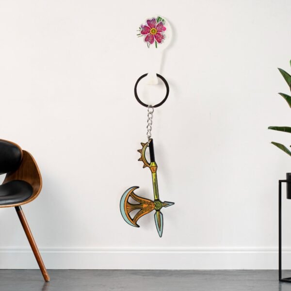 Axe Shape Metal Keychain - Durable & Stylish Accessory (1 Pc)