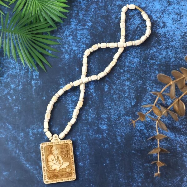 Premium Wooden Hanuman Pendant Mala (1 Pc)