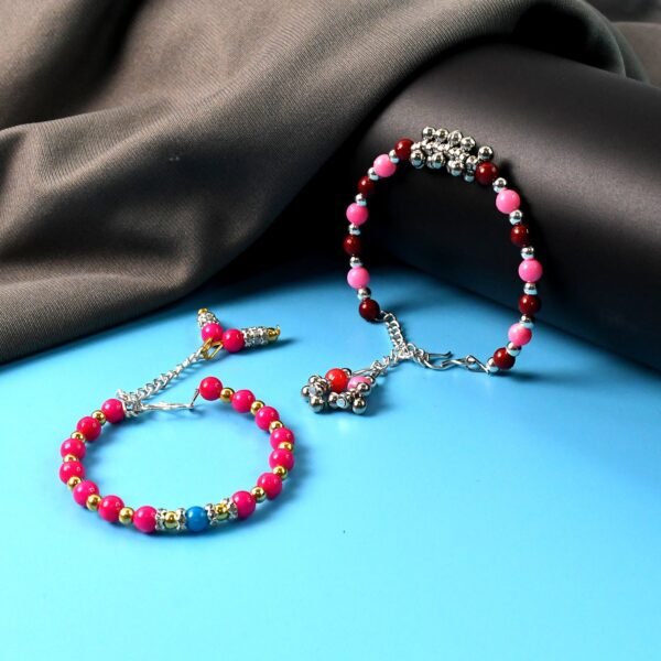 Traditional and Trendy Beaded Bracelet with Adjustable Chain (1 Pc)