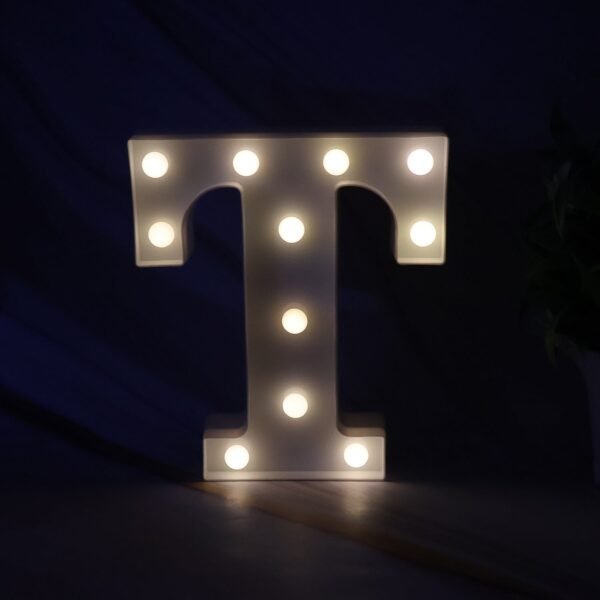 Decorative LED Marquee Alphabet Letter Light “T” (1 Pc)