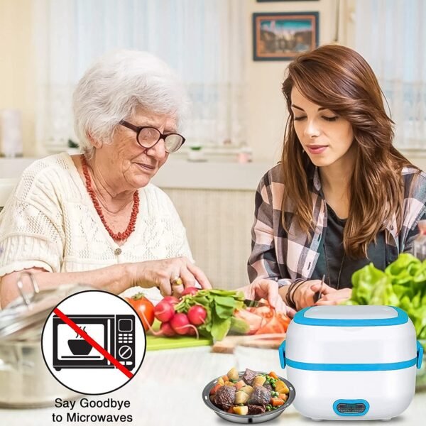 Electric Lunch Box, 3 In 1 Food Heater / Cooker / Steamer with Stainless (1 Set)