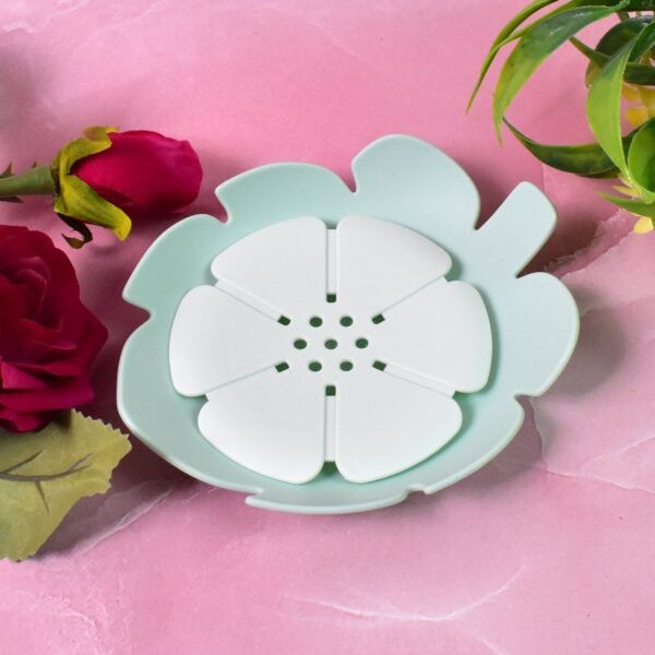 Plastic Flowers Soap Dish Bathroom Accessories Set Shower Gift ,Sabudani (1 Pc)