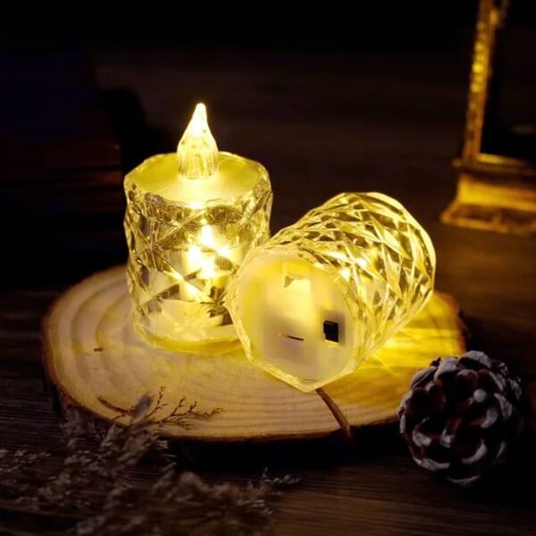 Flameless and Smokeless Decorative Candles LED Tea Light, Diwali (1 Pc)