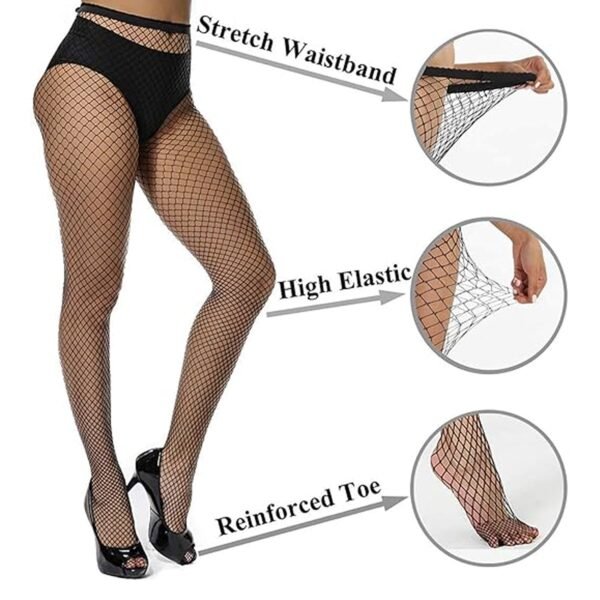 Women's / Girls's High Waist Pantyhose Tights Fishnet Stockings Broad Mesh Net (1 Pc)
