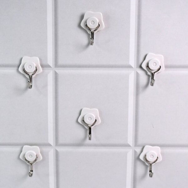03_4b6e35bb-0dad-4a5d-81b7-44265eebf178.jpg Multipurpose Self Adhesive Plastic Wall Hooks - 6 pcs