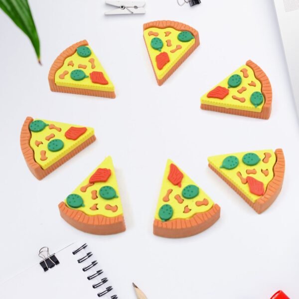 03_4ca3d8d3-f87f-4a06-bd21-340bb20bdd6f.jpg 3D Pizza Slices Eraser Set – Fancy & Colorful Stationery for Kids & Gifts (7 slice)