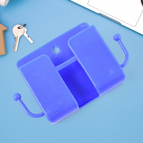 03_4cbd93e5-f713-420b-b35a-3278856128bb.jpg 1 Pc Blue Wall mount Mobile Stand With Hook