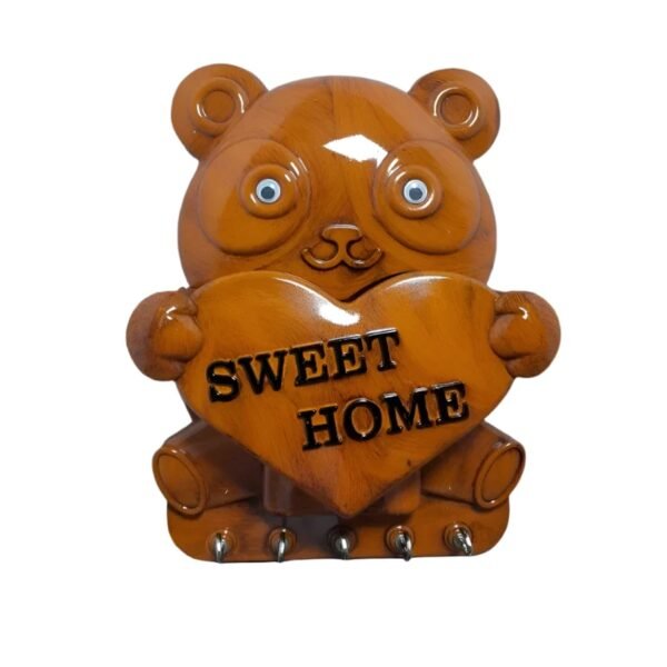 03_4cc3bcb7-00c1-4ec6-8775-5578a5242461.jpg Cute Plastic Panda Key Holder, Wall Key Rack with 5 Hooks (1 Pc)