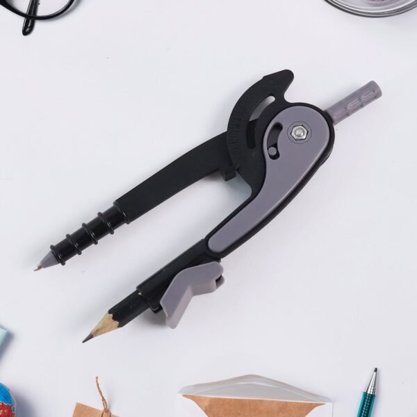 2-Piece Geometry Protractor Set with Lock and Transparent Protractor