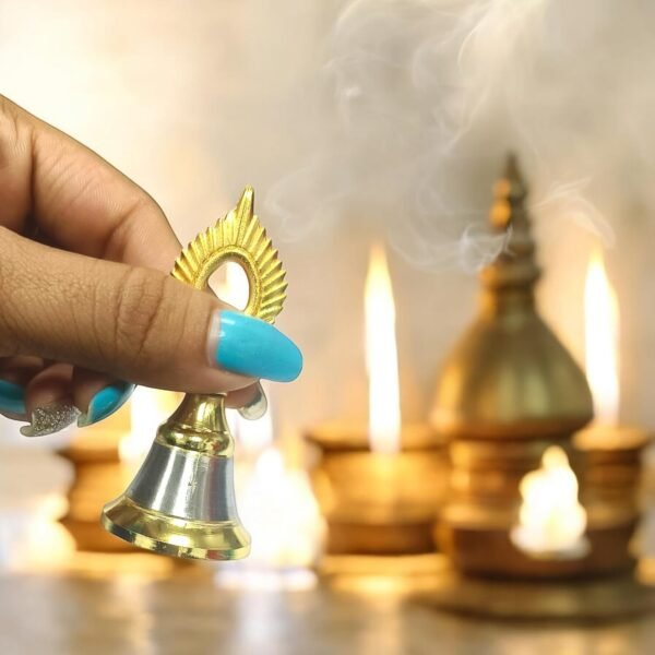 03_5039a7e2-c04a-4449-8de8-cf5fc6f1502e.jpg Brass and Steel Temple Ghanti (Pooja Bell) – Decorative Spiritual Accessory