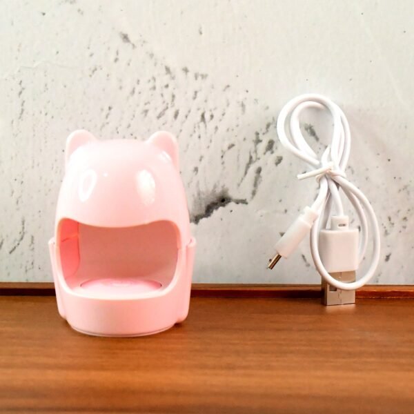 Mini LED Nail Dryer – USB Rechargeable Nail Polish Curing Lamp (1 Pc)