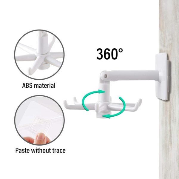 03_555a23a0-1b5d-4790-815e-6fbc4931ded9.jpg 360° Rotating Folding Hook Self-Adhesive Waterproof Wall Mounted Hook