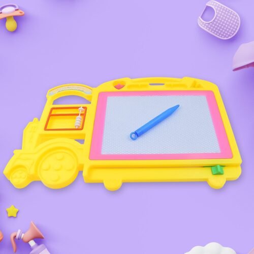 03_566dc86b-694d-402a-a63d-9ba9aa5e904d.jpg Bus Shape Drawing & Writing Slate Board for Kids (1 pc / 32 × 21 Cm)