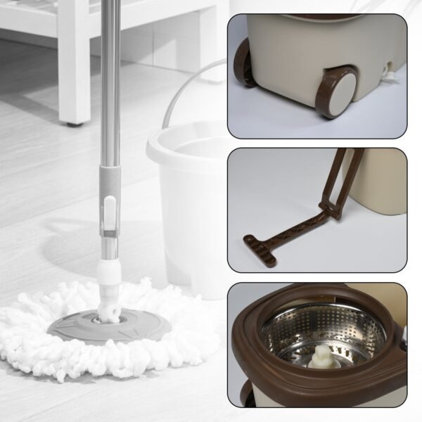 Spin Mop with Bucket Set – 360° Rotating Mop for Home & Office