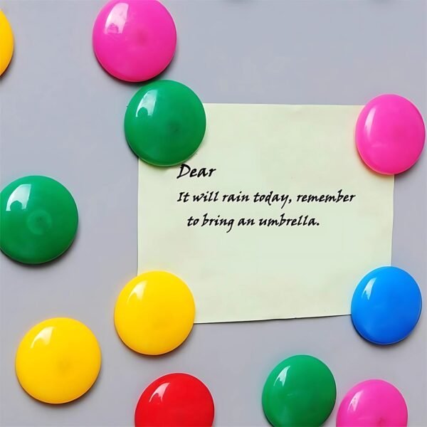 Pink Board Magnets Circular Plastic Buttons (1 Pc)