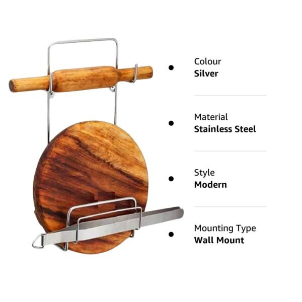 Chakla, Belan, Chimta Stand Multi-Purpose Rack for Kitchen (1 Pc )