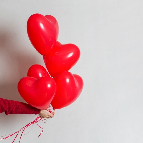 Heart shaped balloons Kinds  (4 Pcs Set)