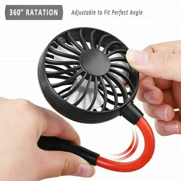Portable USB Rechargeable Neck Fan – Hands-Free Cooling Fan