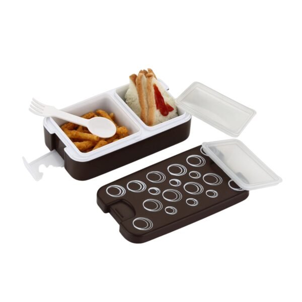 Airtight Lunch Box – 2-Compartment Leak-Proof Food-Grade Box with Spoon