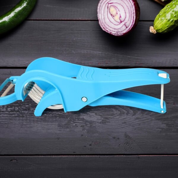 2 in 1 Veg & Fruit Multi Cutter with 5 Blades & Peeler (1 Pc / Multicolor)