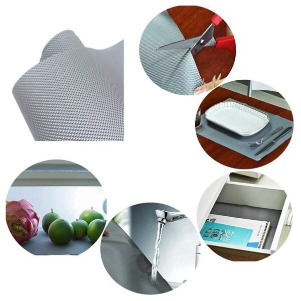 Anti-Slip Mat Liner Roll for Kitchen, Bathroom, Fridge & Shelves (45cmx3m)