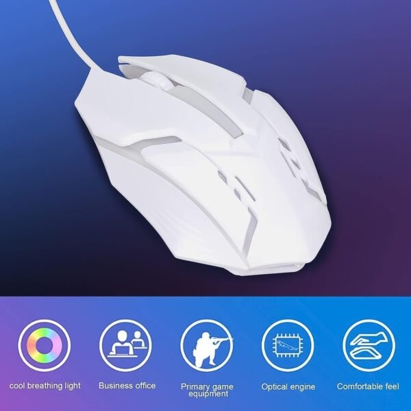 03_6a837ab2-8e97-47d9-9d9a-7dcde4145b38.jpg USB Wired Mouse, Gaming Mouse Colorful / Lighting Luminous (1 Pc / Wihte)