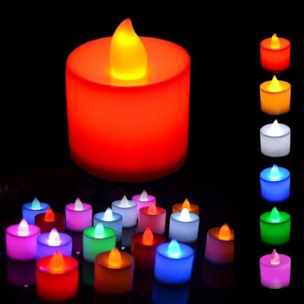 Multicolor LED Tealights Candles (24 Pack): Festive Decorations, Diwali
