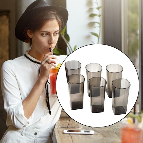 03_6bb0e53b-0875-4df5-8ade-28b1850476e0.jpg Unbreakable Transparent Square Design Wine Tumbler Plastic Glass Set Pack of 6