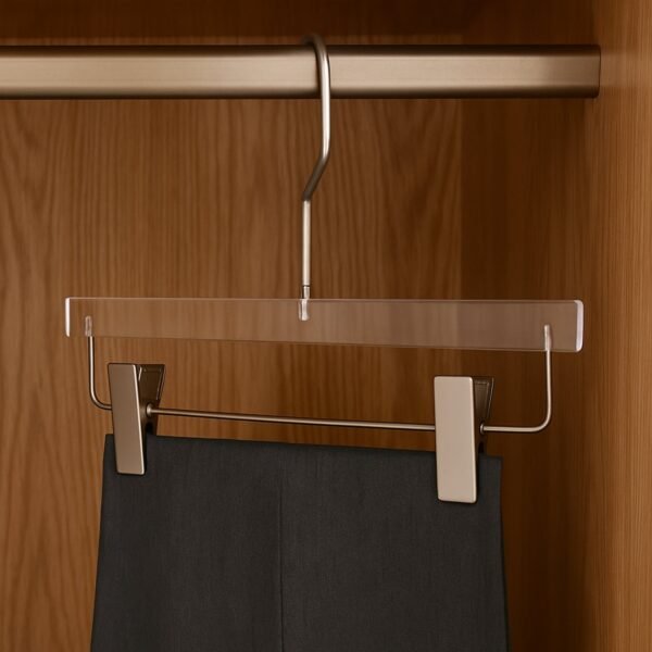 Heavy-Duty Transparent Acrylic Hanger With Adjustable Clips