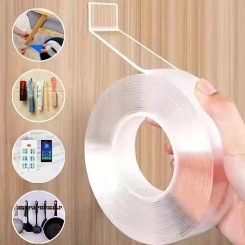 03_6d248e2c-adbf-44aa-901f-f78c527cffed.jpg Sticky Double Sided Tape Washable Adhesive Tape Reusable (Thin / 6.5×3 Cm / 1 Pc)