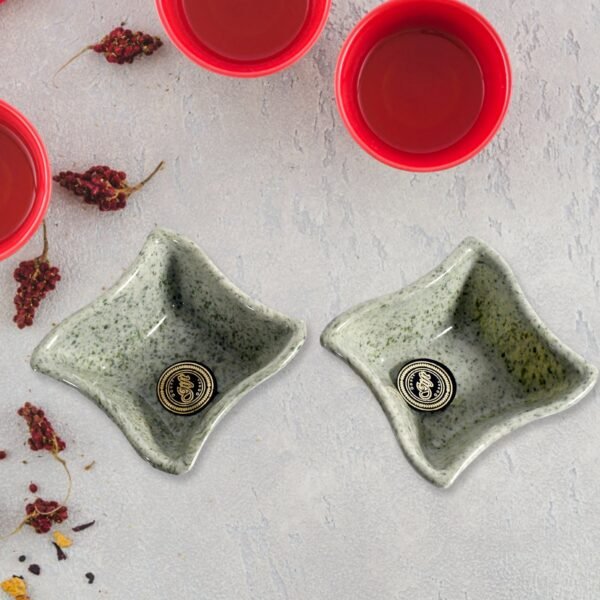 Ceramic Tea / cups / Mug Set Including Snacks (4 Pcs set)