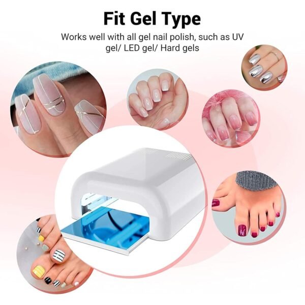 03_73a360e0-34c5-4e43-bdb5-08fefbcb6939.jpg LED UV Lamp Nail Dryer Gel Nail Lamp Nail Polish Curing Lamp (1 Pc / Mix Design)