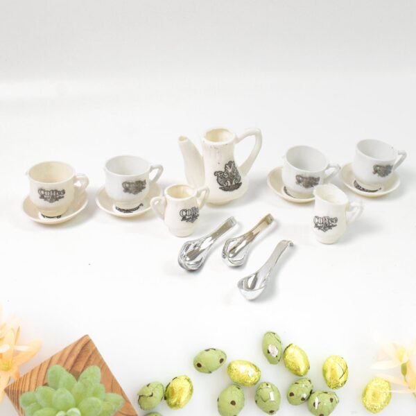 Tickles Tea toy Set | Coffee Kitchen Plastic Set (14 Pcs / Mix Size & Design)