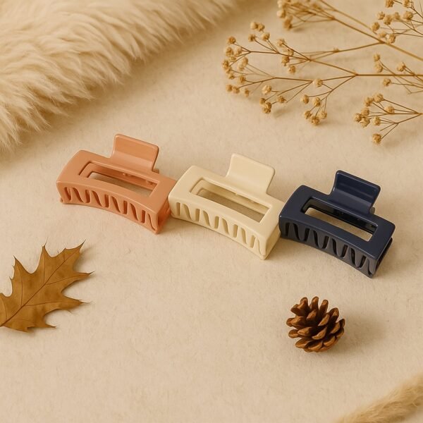 03_74fb4bd7-101e-4e99-8ec4-10c5559b7c9a.jpg Matte Finish Rectangle Hair Claw Clip Women and Girls – Assorted Color Pack – 1 Pc