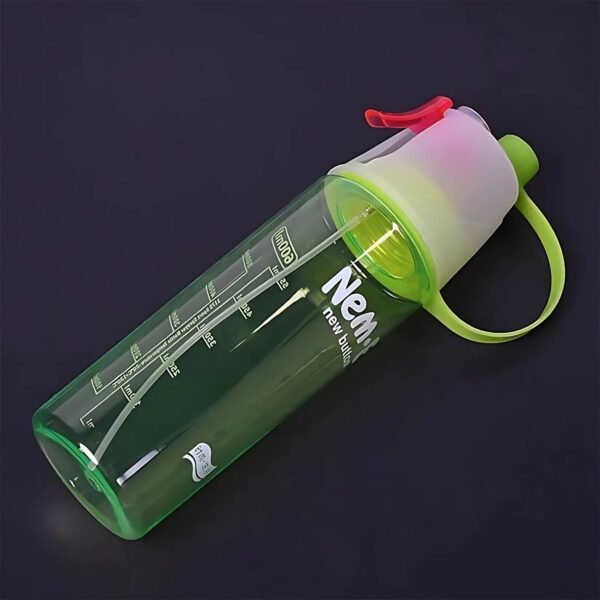 Plastic Sports Water Bottle – Dual Function with Built-In Mist Spray (600 ML)