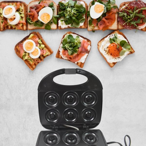 Electric Donut Maker 750W – 6 Cavity(1 Pc / With 2 PIN Plug Converter 1 Pc )