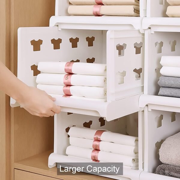 4-Layer Stackable Foldable Storage Organizer Cart Kitchen, Closet, Bedroom & Bathroom