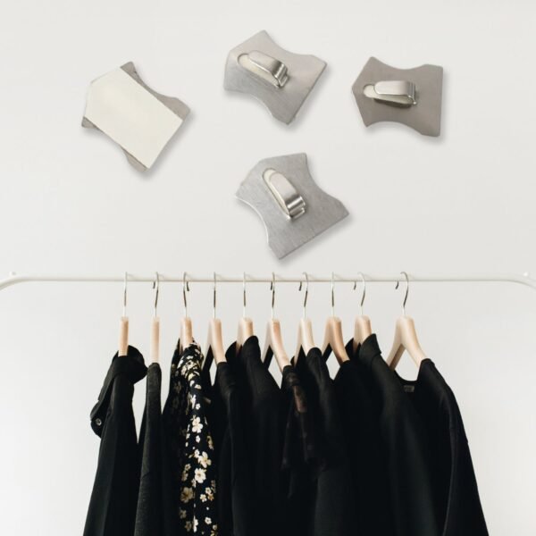 Self-Adhesive Stainless Hooks – Waterproof for Robes, Coats & Towels