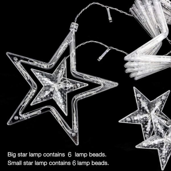12 Stars Curtain String Lights, Window Curtain Lights