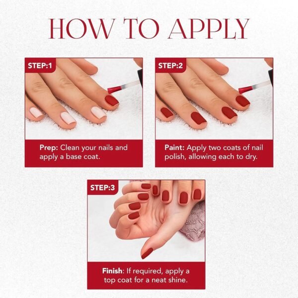 OG Beauty Red Carnival Mattify Nail Paint (10 ML / 1 Pc)