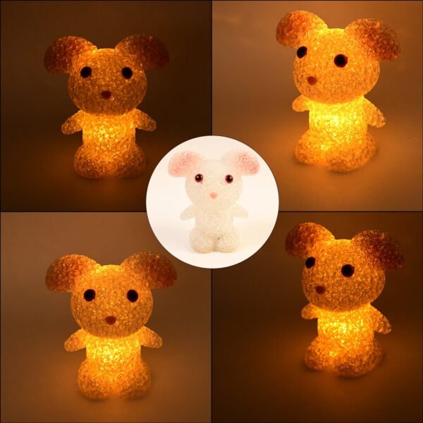 Crystal LED Night Light Lamp – Cute Glowing Animal Decorative Light (1 Pc)
