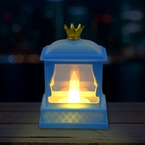 Acrylic Battery Operated Mini Square LED Lantern, Diwali (1Pc)