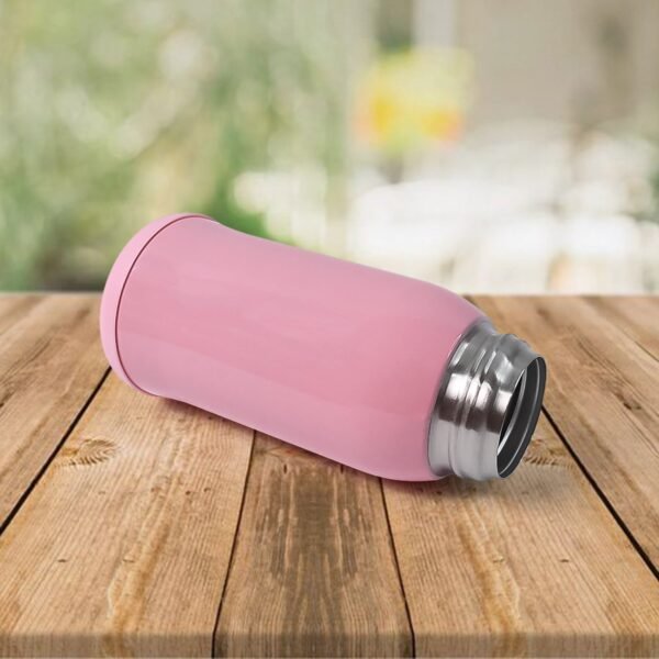 Thermos steel Double Wall Vacuum Bottle With Cover & Strap 600ml Approx