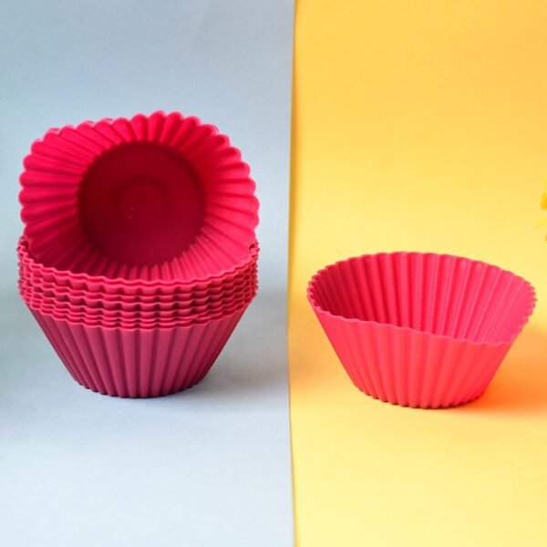Silicone Cup Cake Mould (10 Pcs Set)