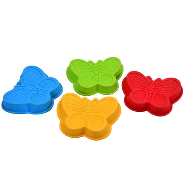 Butterfly Silicone Baking Cups – Reusable Moulds for Desserts (4 Pc)