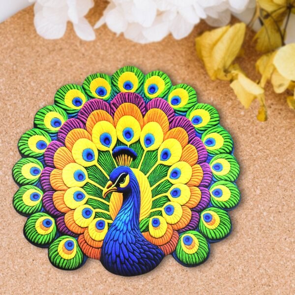 03_8d536e89-0dd8-4348-a427-ddf69dd04600.jpg Peacock Design Anti-Slip Floor Mat - (1 Pc)