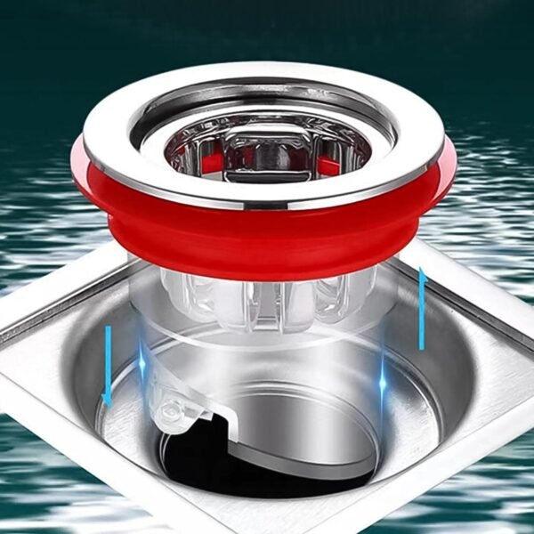 Plastic Odour Proof Floor Drain Sink Drain for Toilet Bathroom Kitchen (1 Pc)