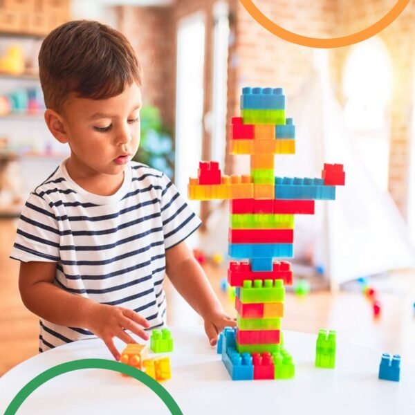 Multicolor Kids' Block Set for Fun & Learning (60 Pieces)