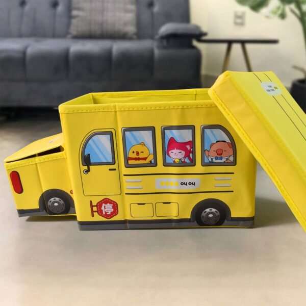 03_8fd3bef0-08e1-4eec-a744-5423e6f2a3f7.jpg School Bus Shaped Portable Foldable Toy Box Storage with Lid (1 Pc)