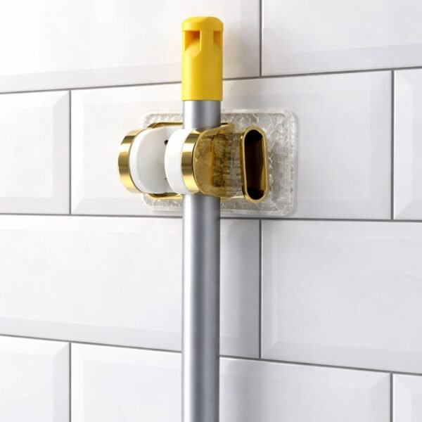 03_90a37137-d0fc-4b05-8878-dea455ea3b28.jpg Wall Mounted Broom & Mop Holder with Strong Grip Clips